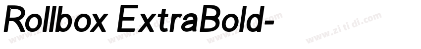 Rollbox ExtraBold字体转换